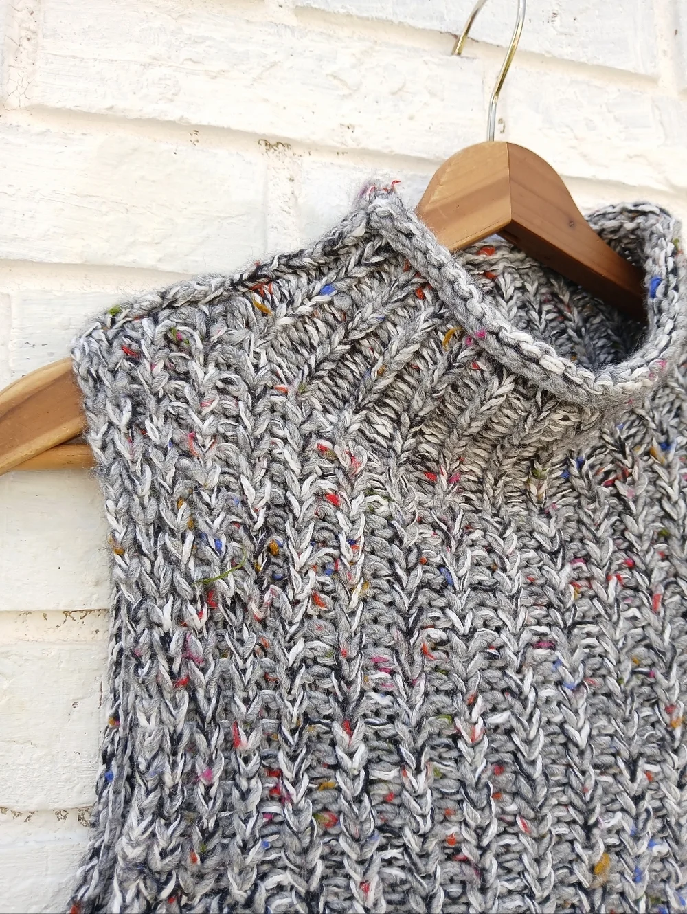 Anthropologie Moth Joelle Wool Blend Sleeveless Sweater Roll Neck